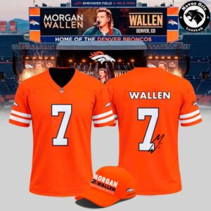 Morgan Wallen Denver Broncos Orange Football Jersey