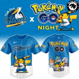 Myrtle Beach Pelicans x Pokemon GO Night 2026 Limited Edition Baseball Jersey 2