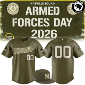 Nashville Sounds 2026 Armed Forces Day Baseball Jersey 1