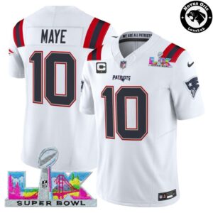 New England Patriots x Super Bowl LX 2026 NFL Football Jersey 3
