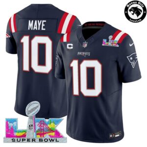New England Patriots x Super Bowl LX 2026 NFL Football Jersey 4