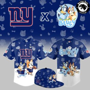 New York Giants x Bluey Night NFL Custom Edition Jersey