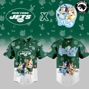 New York Jets x Bluey Night NFL Custom Edition Jersey 2