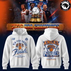 New York Knicks 2026 NBA Finals Locker Room Hoodie 3