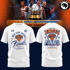 New York Knicks 2026 NBA Finals Locker Room T Shirt 3