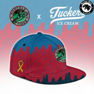 Norfolk Tides x Tucker's Ice Cream Custom Number Edition Baseball Jersey 3