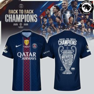Paris Saint Germain 2026 Champions League Back To Back Winners Jersey
