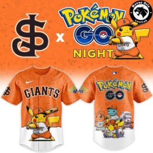 Pikachu Pokemon Go Night San Francisco Giants Baseball Jersey 2