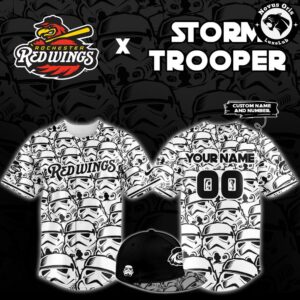 Rochester Red Wings x Star Wars Stormtrooper Custom Baseball Jersey