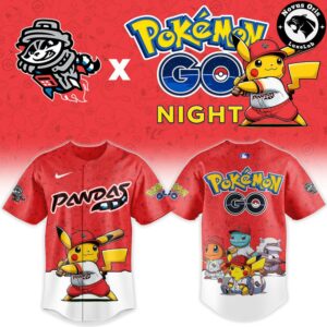 Rocket City Trash Pandas x Pokemon GO Night Limited Edition Baseball Jersey 2