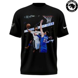 San Antonio Spurs Stephon Castle Action Graphic T Shirt 2
