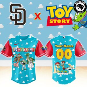 San Diego Padres x Toy Story Night Woody Buzz Lightyear Custom Baseball Jersey 2