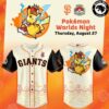 San Francisco Giants Pokemon Worlds Night 2026 Pikachu Baseball Jersey