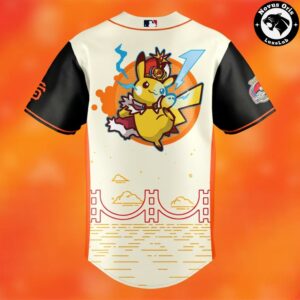 San Francisco Giants Pokmon World Night 2026 Pikachu Baseball Jersey 3