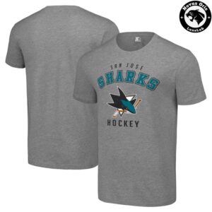 San Jose Sharks NHL Hockey Arch Logo Graphic T Shirt 2