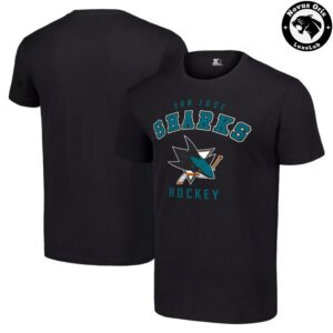 San Jose Sharks NHL Hockey Arch Logo Graphic T Shirt 3