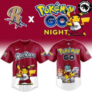 ScrantonWilkes Barre RailRiders x Pokemon GO Night Limited Edition Baseball Jersey 2