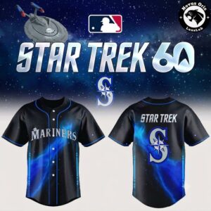 Seattle Mariners Star Trek 60th Anniversary Galaxy Baseball Jersey 2