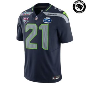 Seattle Seahawks Super Bowl LX Jersey USA 250th Anniversary Edition 4