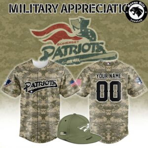 Somerset Patriots Military Appreciation Desert Camo Baseball Jersey