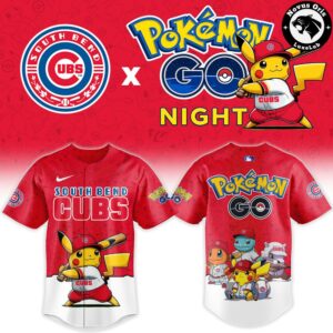 South Bend Cubs x Pokemon GO Night Limited Edition Baseball Jersey 2