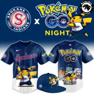 Spokane Indians x Pokemon GO Night Limited Edition Baseball Jersey