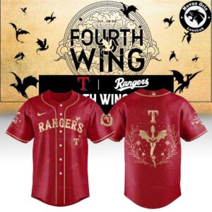 Texas Rangers x Fourth Wing Night 2026 New Limited Edition Baseball Jersey 4