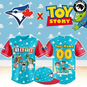 Toronto Blue Jays x Toy Story Night Woody Buzz Lightyear Custom Baseball Jersey