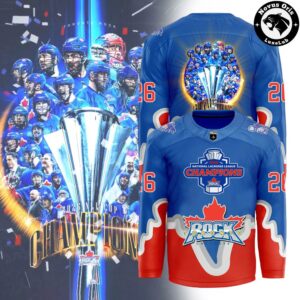 Toronto Rock 2026 NLL Champions Merchandise Hockey Jersey 3