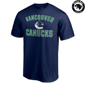 Vancouver Canucks NHL Hockey Arch Logo Graphic T Shirt 2