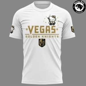 Vegas Golden Knights x Hello Kitty Hockey Cute Limited Edition T Shirt 2