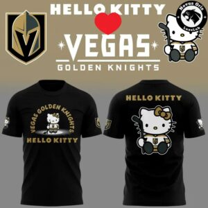 Vegas Golden Knights x Hello Kitty Hockey Cute Limited Edition T Shirt 4