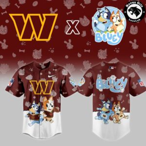 Washington Commanders x Bluey Night NFL Custom Edition Jersey 2