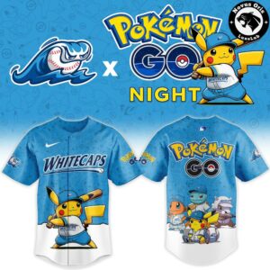 West Michigan Whitecaps x Pokemon GO Night Limited Edition Baseball Jersey 2