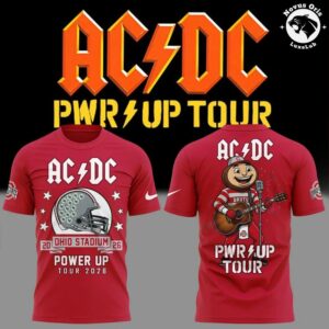 AC/DC Power Up Tour 2026 Ohio State Buckeyes Football Shirt
