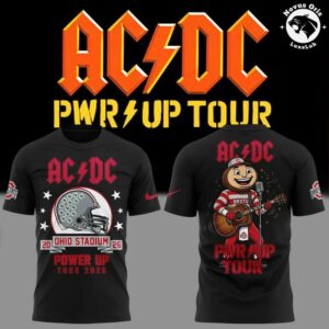 ACDC Power Up Tour 2026 Ohio State Buckeyes Football Shirt 2