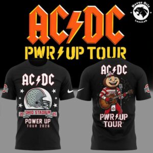 ACDC Power Up Tour 2026 Ohio State Buckeyes Football Shirt 4