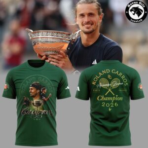 Alexander Zverev Roland Garros 2026 Champion Tennis T Shirt 2