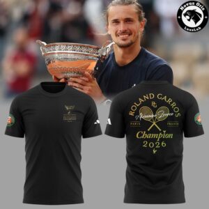 Alexander Zverev Roland Garros 2026 Champion Tennis T Shirt 4