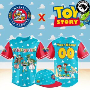 Amarillo Sod Poodles x Toy Story Night Personalized Woody Buzz Lightyear Jersey