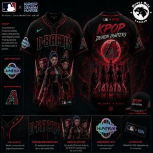 Arizona Diamondbacks MLB x KPop Demon Hunters Night Edition Jersey