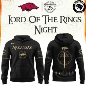 Arkansas Razorbacks Lord Of The Rings 25th Anniversary Limited Edition Hoodie
