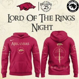 Arkansas Razorbacks Lord Of The Rings 25th Anniversary Limited Edition Hoodie 2