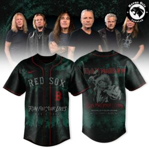 Boston Red Sox x Iron Maiden – Run For Your Lives World Tour 2026 Baseball Jersey