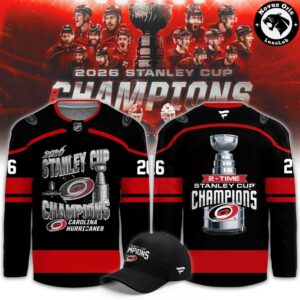 Carolina Hurricanes 2026 Stanley Cup 2 Time Champions Limited Jersey 3