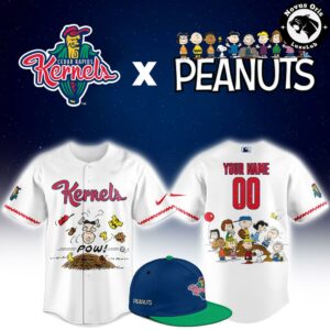 Cedar Rapids Kernels Peanuts Night Snoopy Baseball Jersey