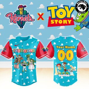 Cedar Rapids Kernels x Toy Story Night Woody Buzz Lightyear Baseball Jersey 2