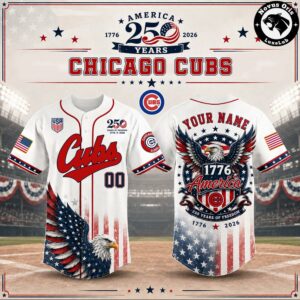 Chicago Cubs x 250 Years of Freedom USA 1776 America Baseball Jersey
