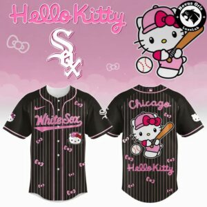 Chicago White Sox x Hello Kitty Night Fan Gift Apparel Limited Edition Baseball Jersey 2