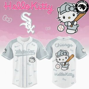 Chicago White Sox x Hello Kitty Night Fan Gift Apparel Limited Edition Baseball Jersey 3
